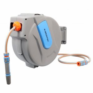 Катушка для шланга автоматическая (инерционная) Gruntek 20 м + 1,5 м