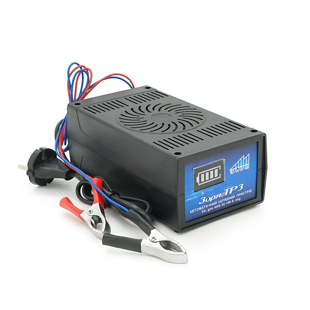 Трансформаторное зарядное устройство ТР-3 для аккумулятора 12V, емкость АКБ 32-90А / ч, ток заряда 6A