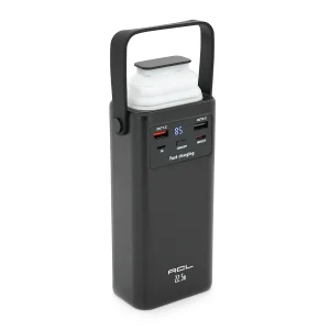 Powerbank ACL PW-112 30000mAh, 22.5W, 2xUSB, 4 кабеля(USB / Micro / Type-C / Lighting), Фонарь, 0.70кг, Black, Box