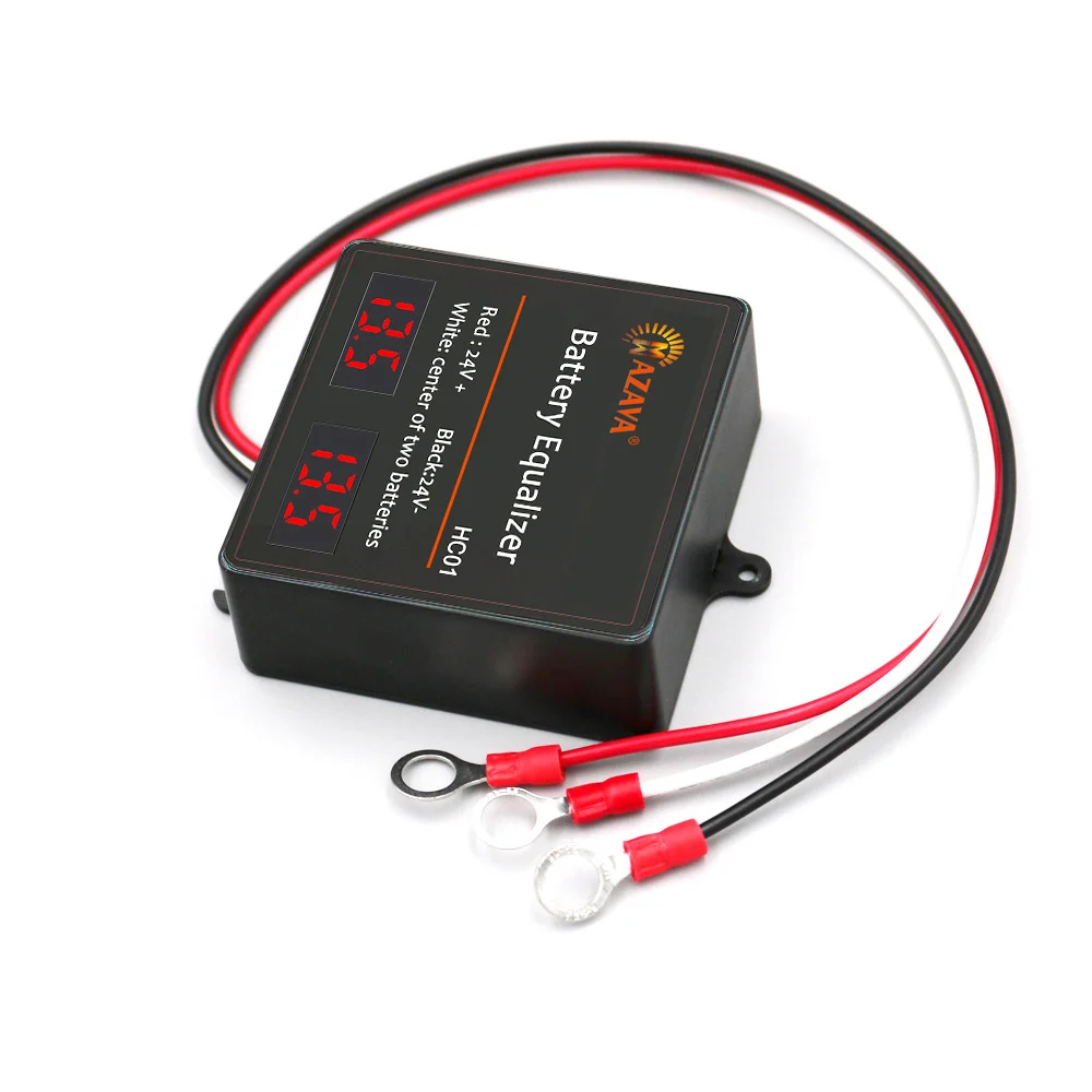 Балансир HС01 для аккумуляторных батарей AGM, GEL, Li-ion, LiFePo4, 2x12V, 5A, LED индикация, 70x70x27mm