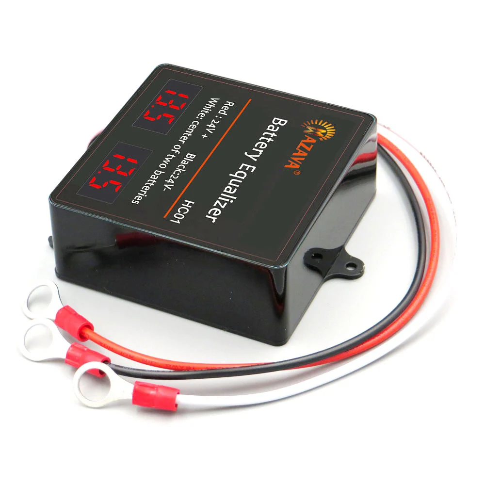 Балансир HС01 для аккумуляторных батарей AGM, GEL, Li-ion, LiFePo4, 2x12V, 5A, LED индикация, 70x70x27mm