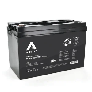 Аккумулятор AZBIST Super AGM ASAGM-121000M8, Black Case, 12V 100.0Ah ( 329 x 172 x 215 ),28,1kg Q1 / 36