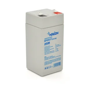 Аккумуляторная батарея MERLION AGM GP450F1 4 V 5 Ah ( 47 x 47 x 100 (105 ) )0.615 kg, Grey, Q30